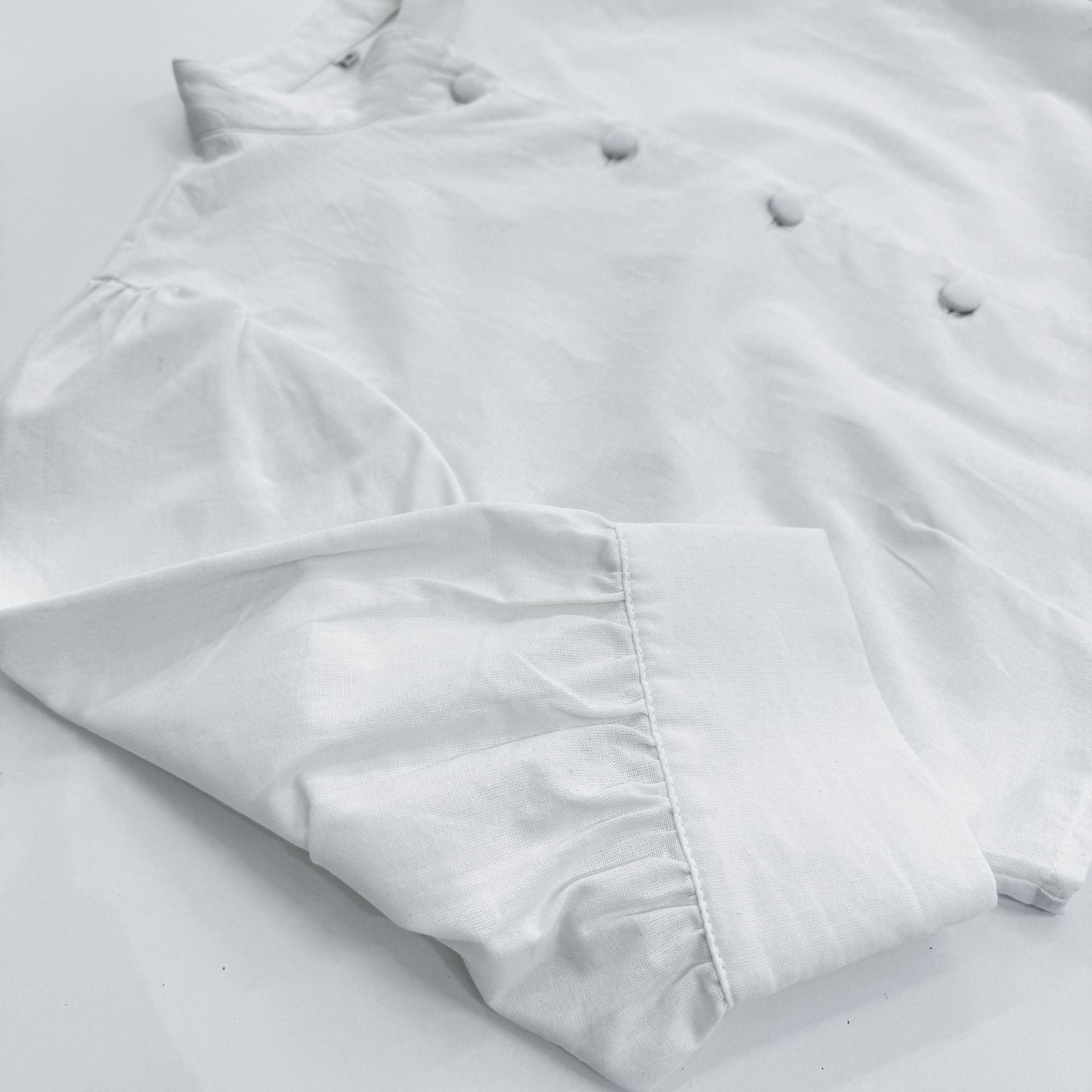 Summer White Lantern Sleeve Shirt & Skirt Two-Piece Casual Office Set 16