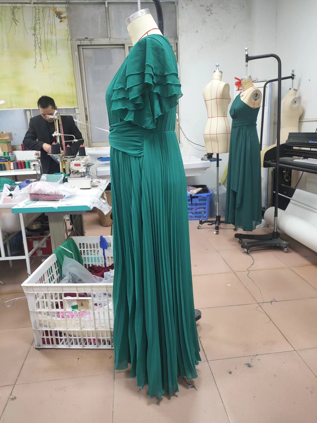 Women Solid Elegant Round Neck Maxi Dress 15