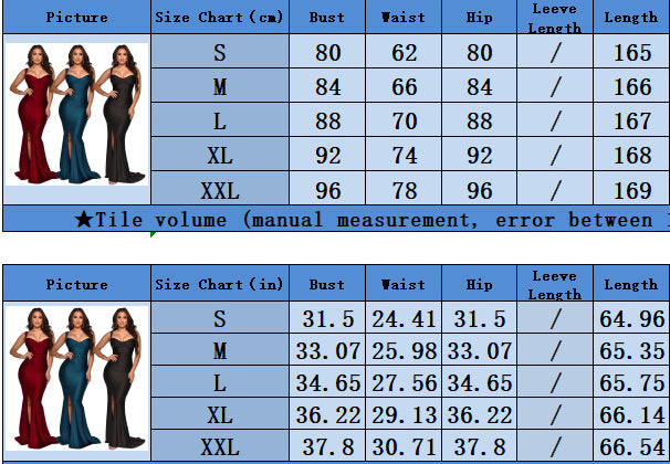 Women’s Spring Summer Fashion Strap Slit Slim Maxi Dress 17