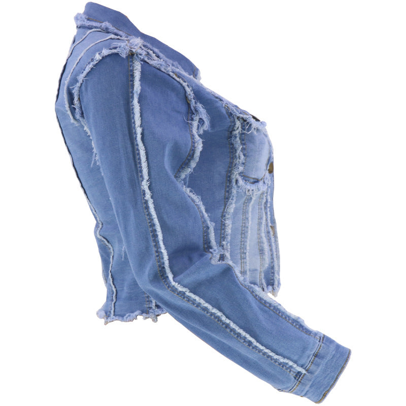 Women's Autumn Winter Denim Coat Long Sleeve Jacket Top 5