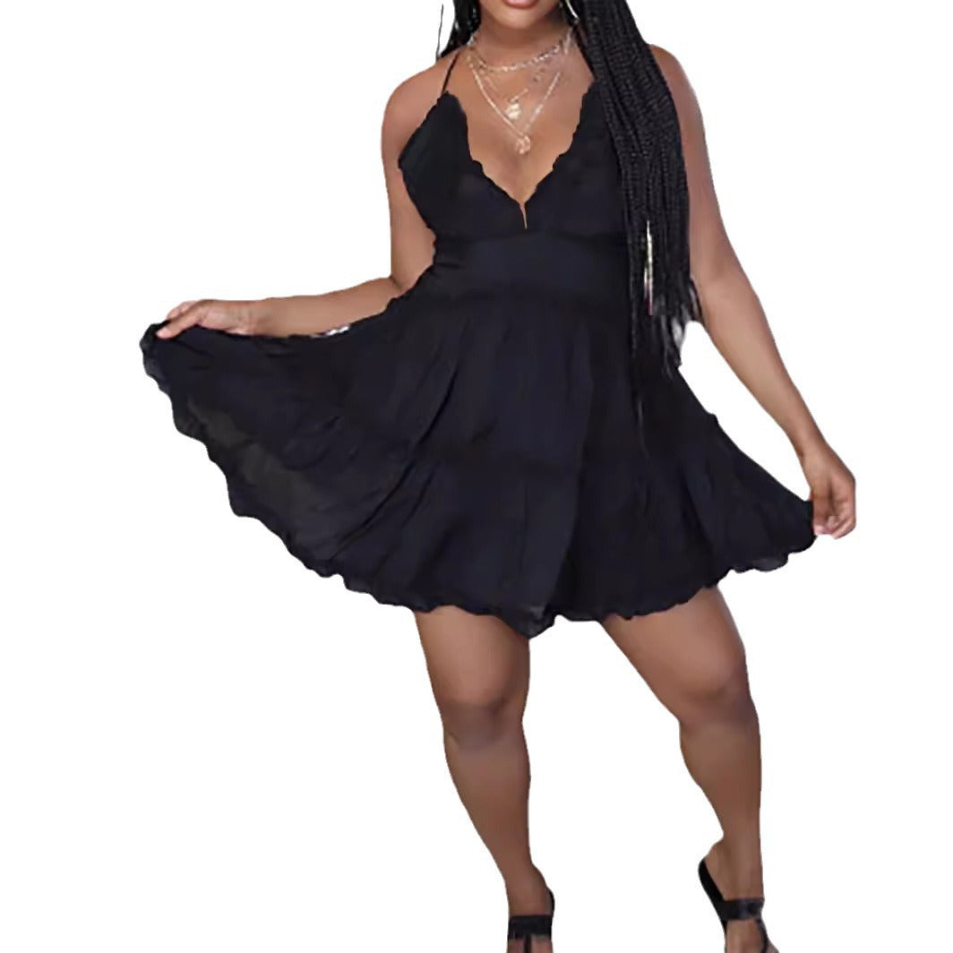 Summer Women Sexy Sleeveless Backless Smocked Dress 7