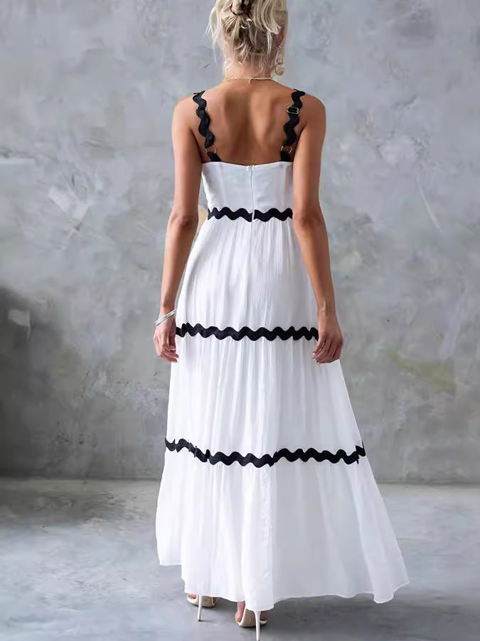 Women's Lace Strap Patchwork Dress 5