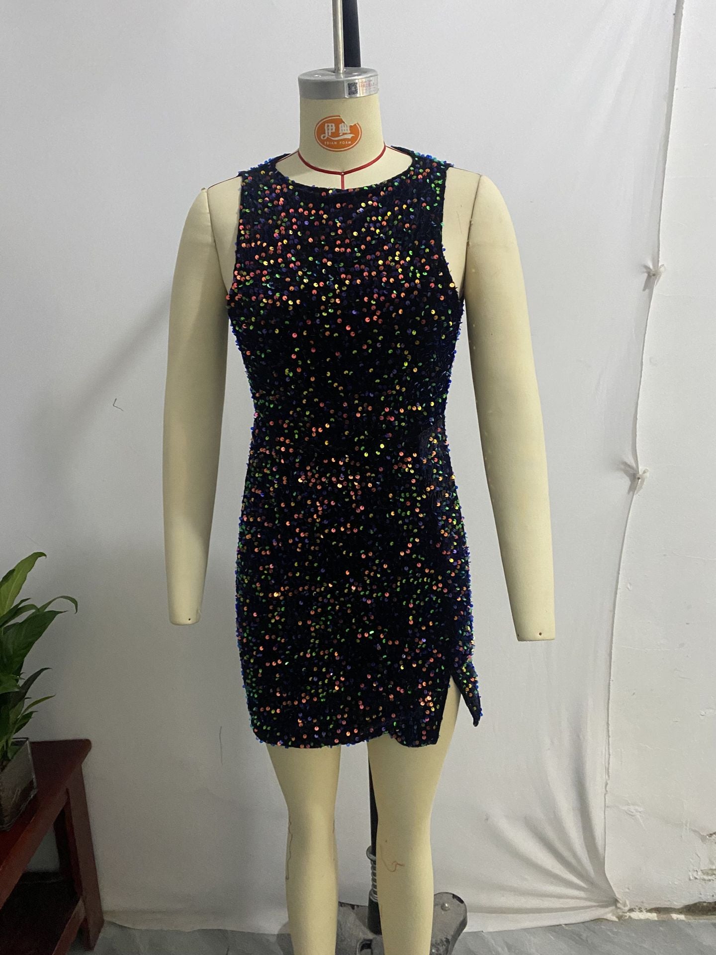 Women Sexy Backless Sequin Bodycon Dress 17