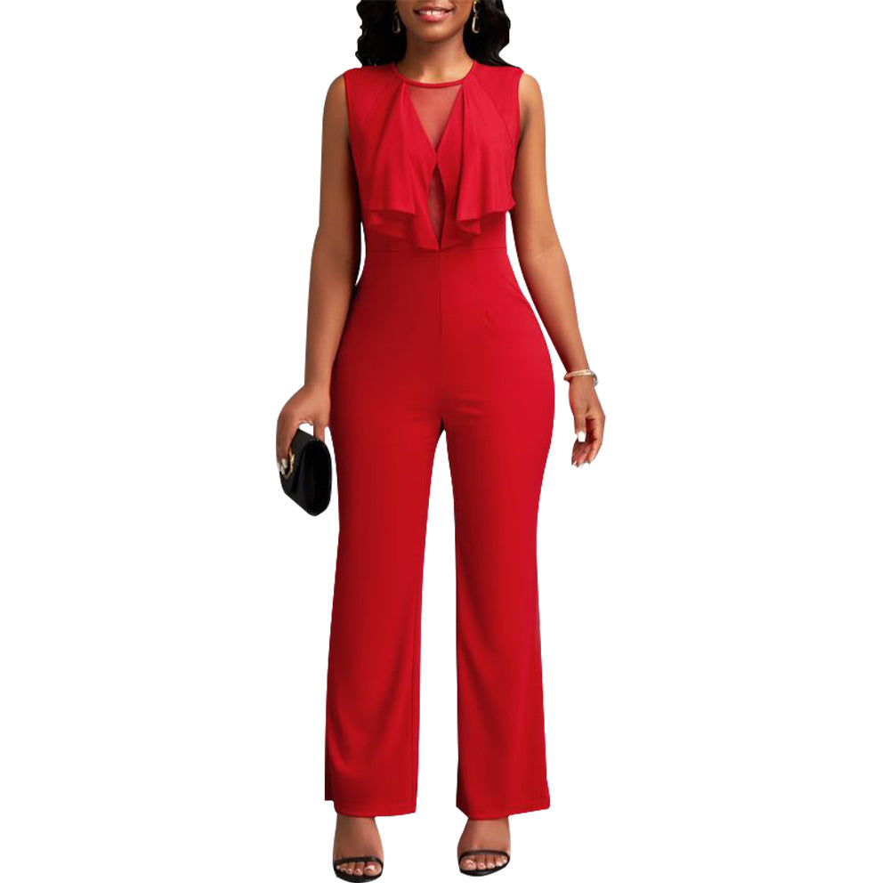 Women Ruffled Sleeveless Jumpsuit 7