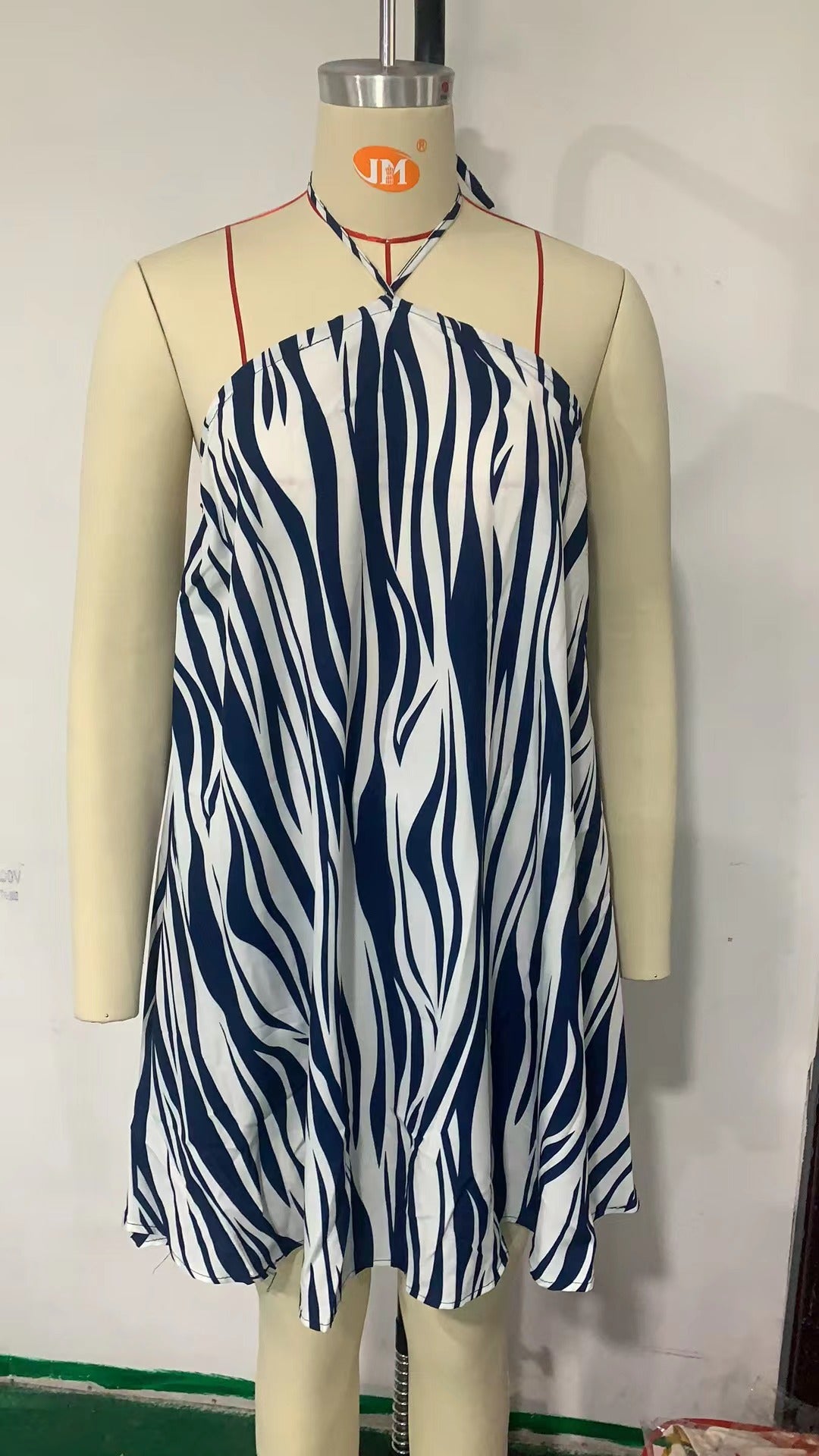 Summer Print Halter Neck Short Beach Dress 23