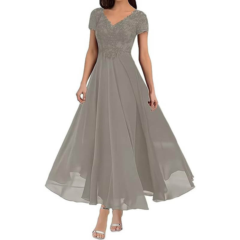 Plus Size Women V-neck Chiffon Formal Party evening dress（Processing time need 3-6 days） 18