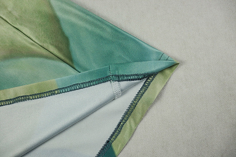 Career Women's Print Pleated Waist Tie Slim Fit Bodycon Round Neck Long-Sleeve Dress 17