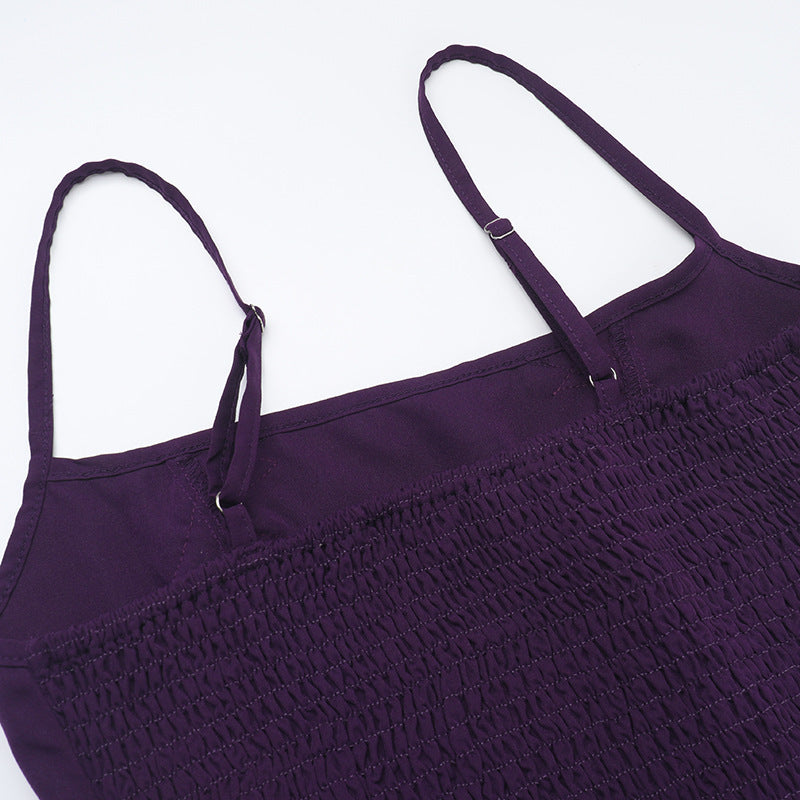 Strapless Low-Back Lace-Up Maxi Dress Floral Trim Chic Gown 13