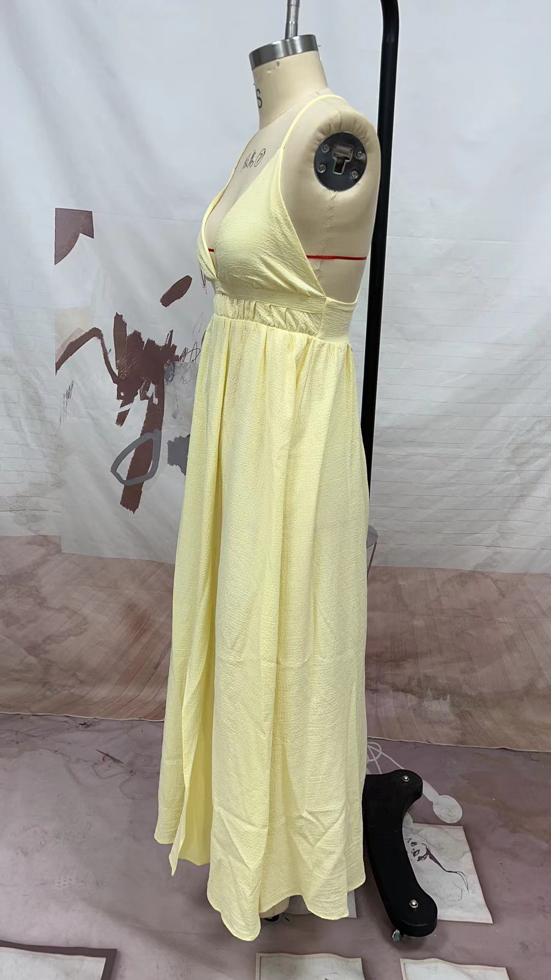 Summer Ladies Mid Straps Loose Dress Holidays Style Beach Dress 16