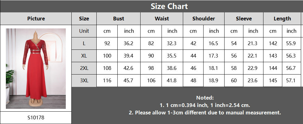 Plus Size African Women Autumn Lace Patchwork Sequins Dress 5