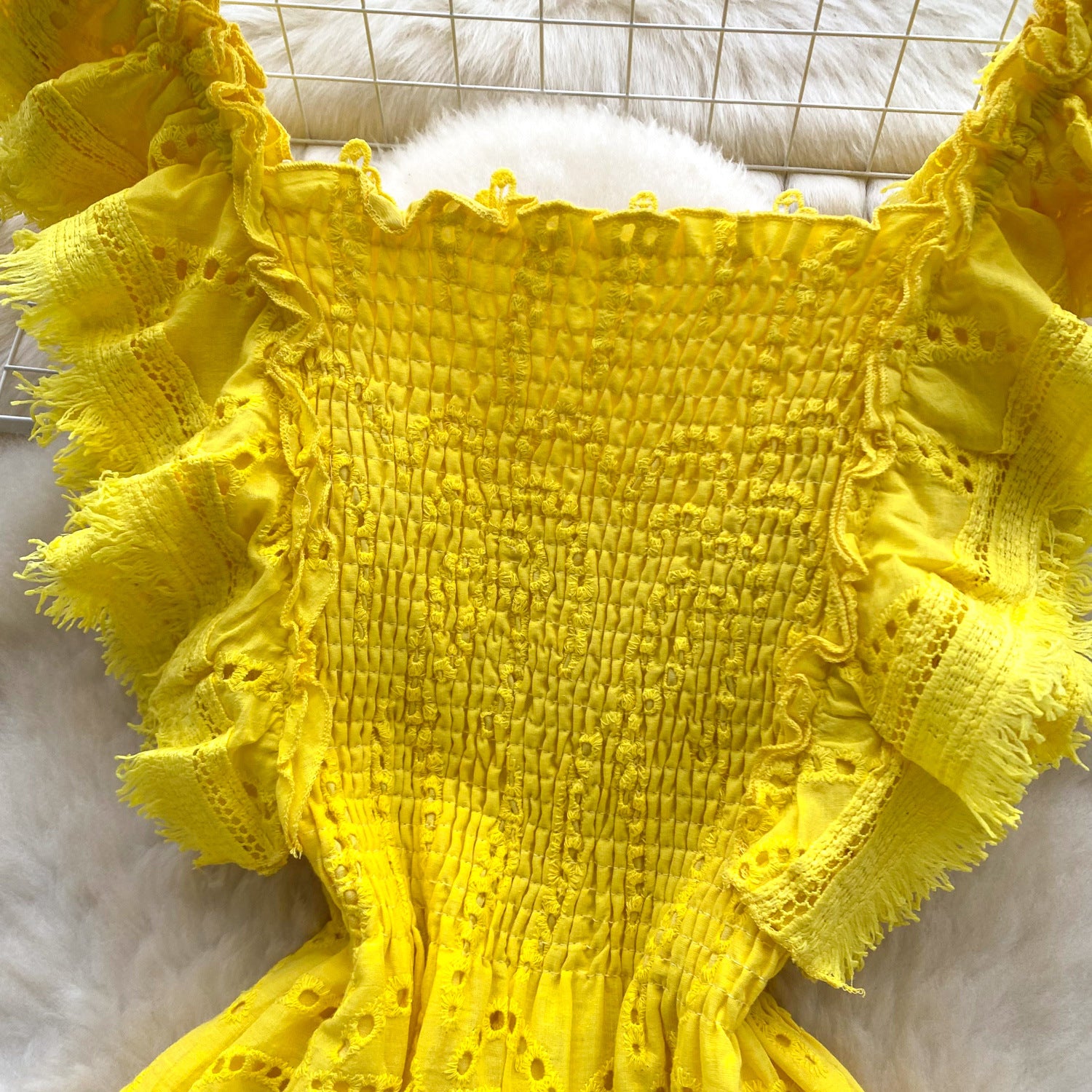 Women Summer French Lace Embroidered Dress 19