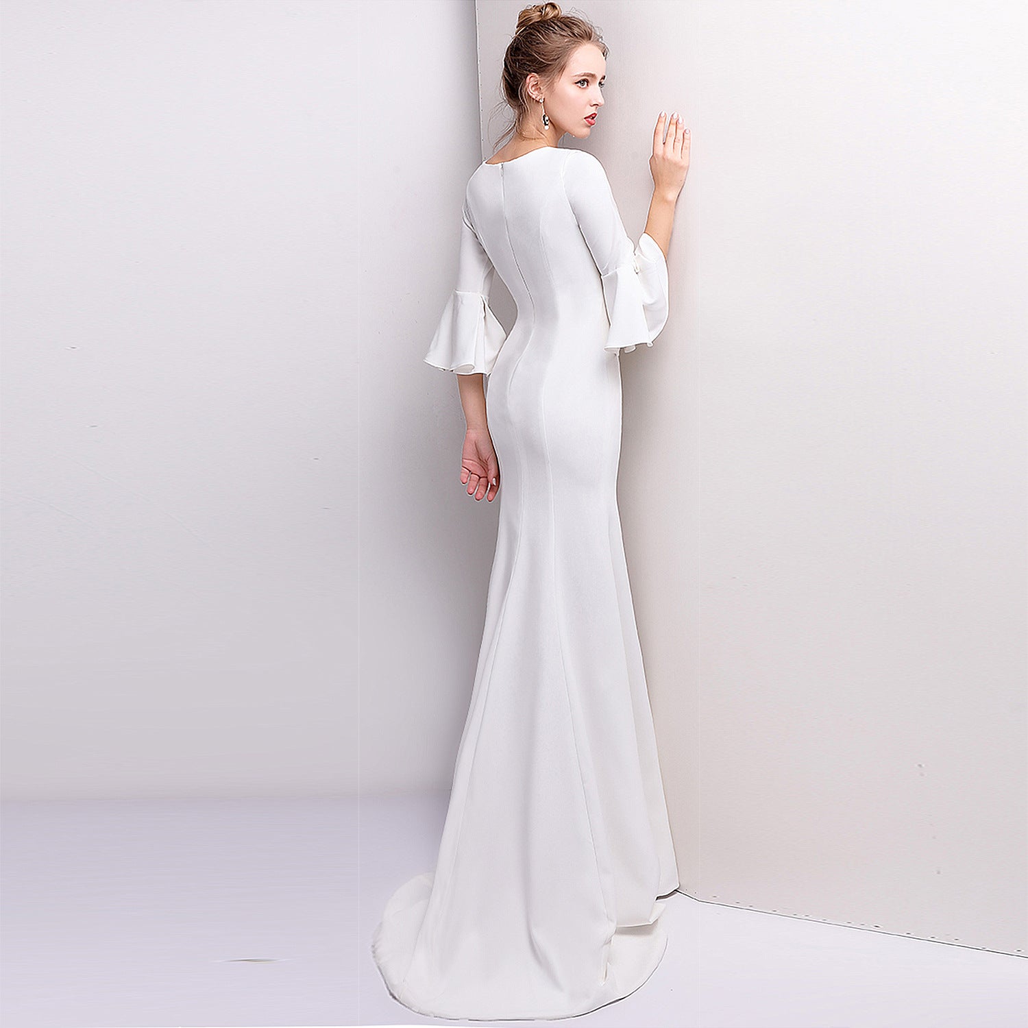 Women Elegant Formal Party Maxi Mermaid Evening Dress 18