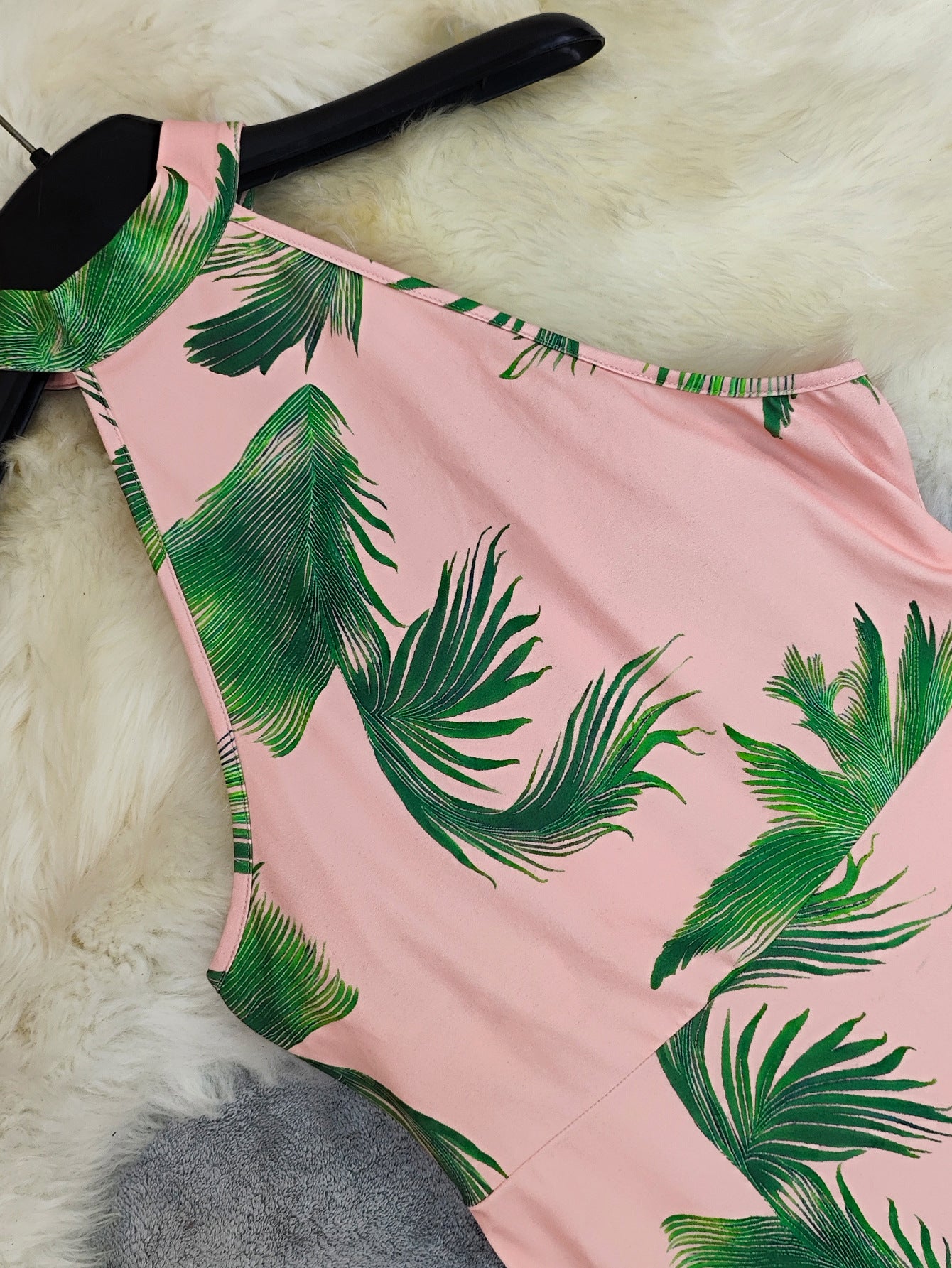 Women's Sleeveless High-Neck High-Waist Floral Sexy Maxi Dress 6