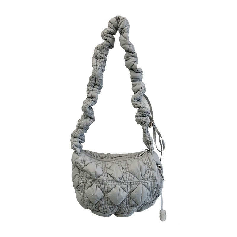 Women Pleated Cloud Casual One Shoulder Crossbody Dumpling Bag 16