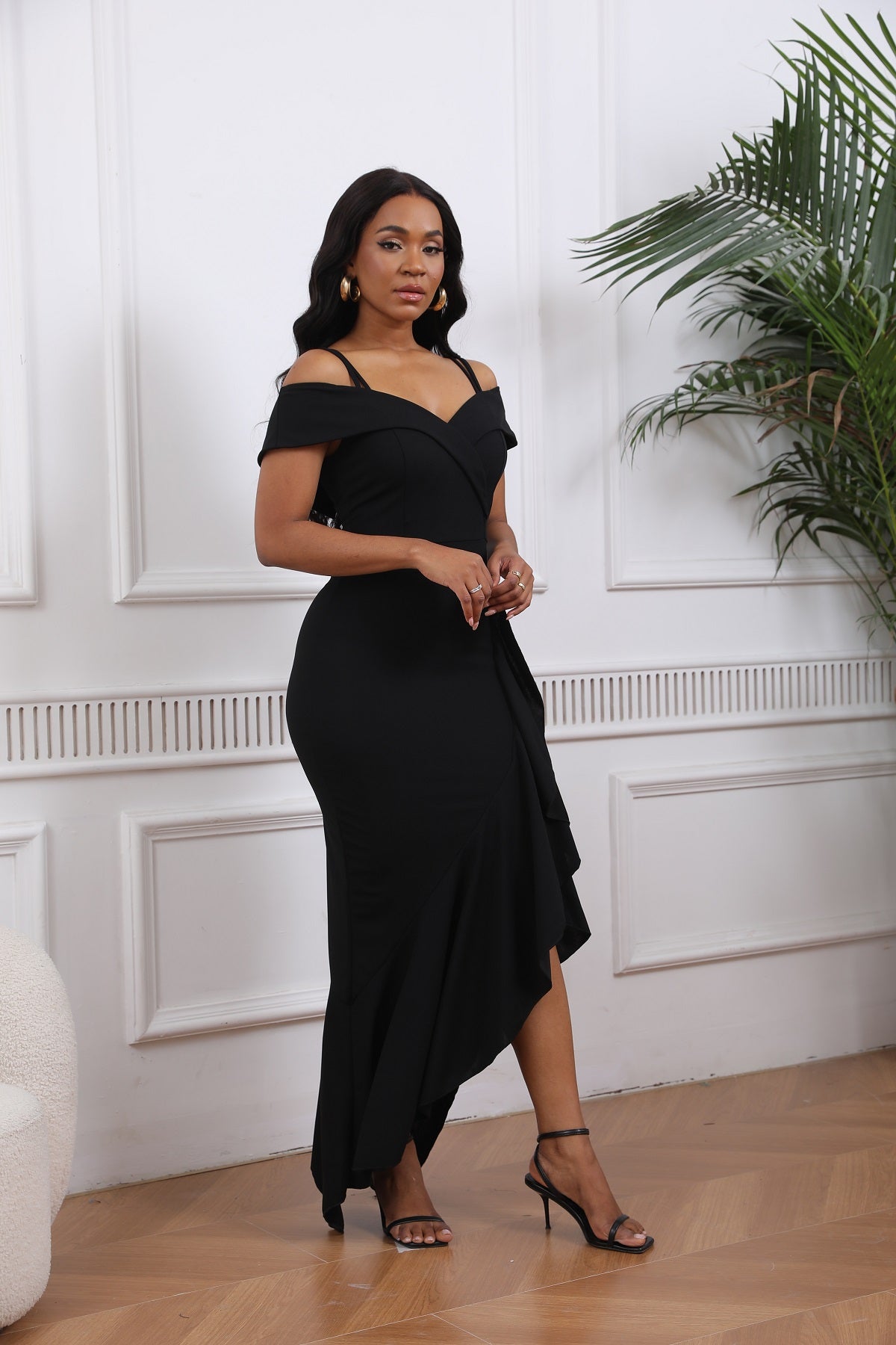 Sexy Fashion Solid Color Strapless Gown 9