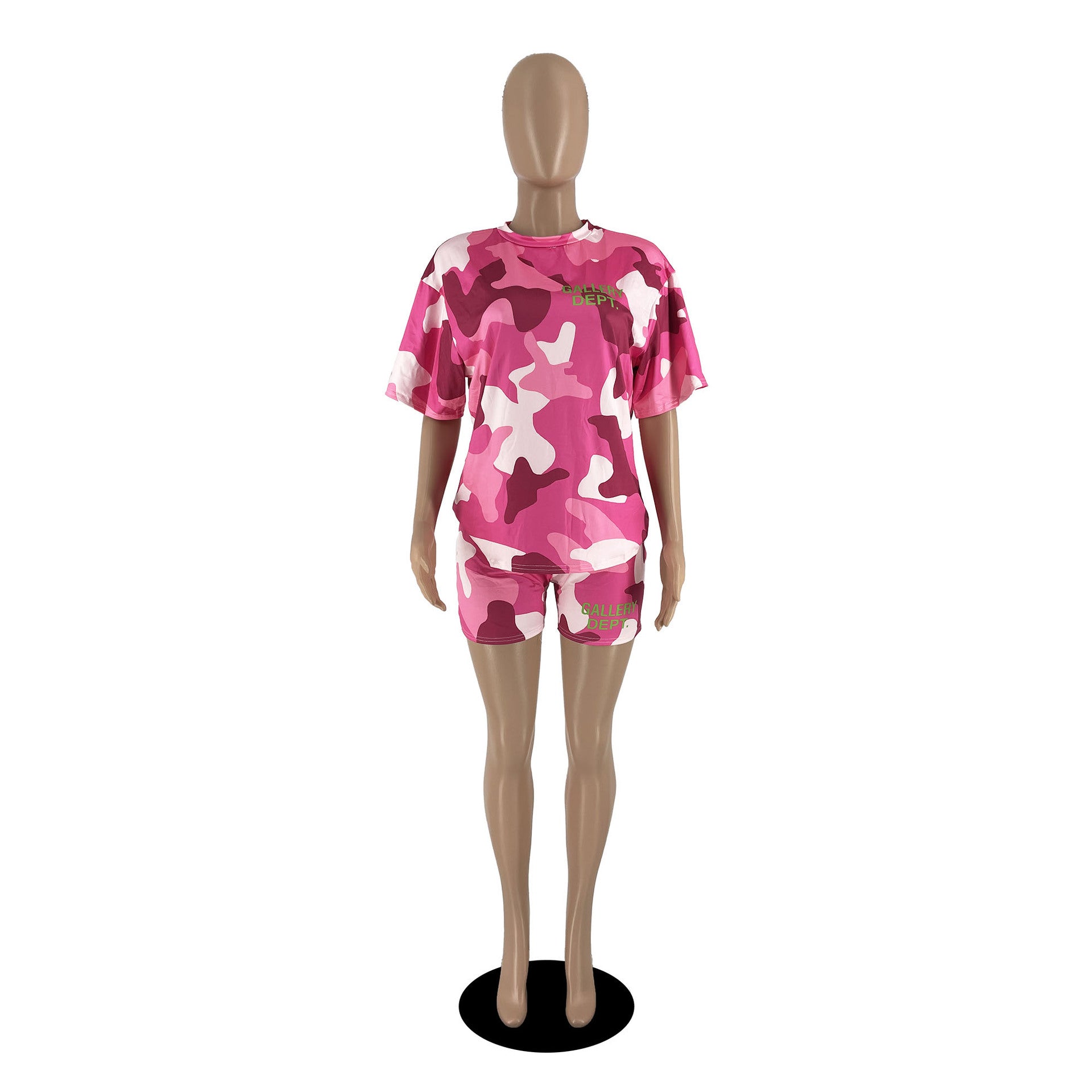 Women's Summer Fashion Letter Camouflage Print Two Piece Suit Women 20