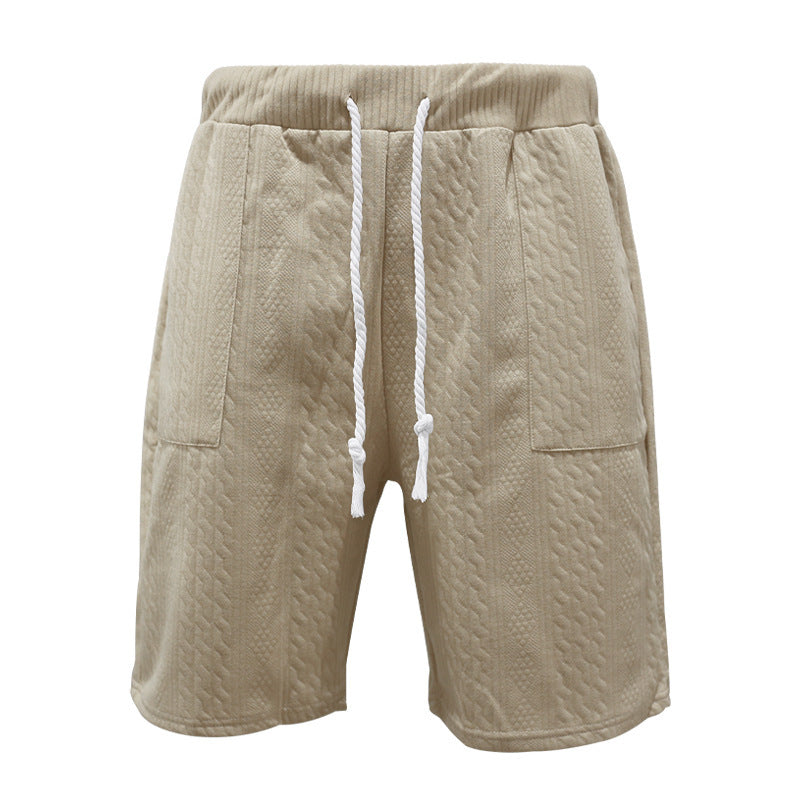 Men's Summer Loose Sleeveless T-Shirt Shorts Men's Summer Casual Jacquard Knitting Set 51