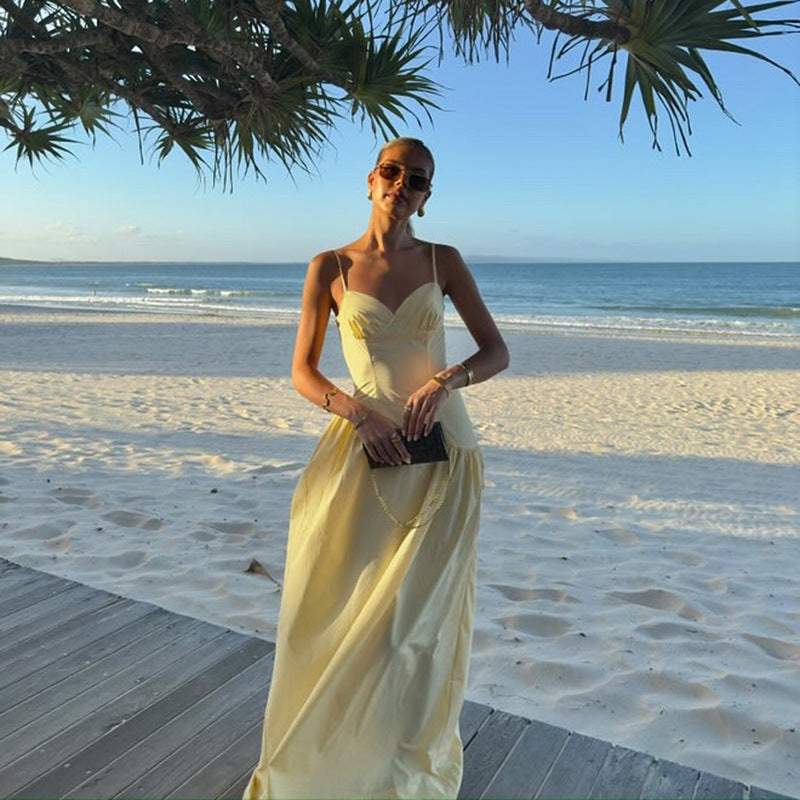 Women's Holiday-Style Straps A-Line Long Dress 4