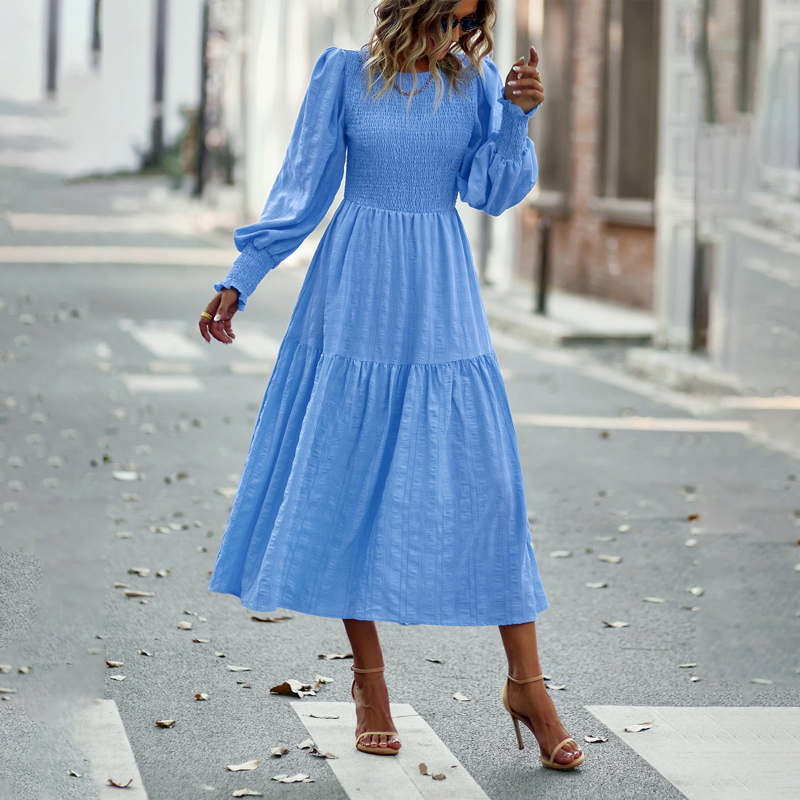 Women Long Sleeve Midi Dress 6