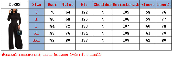 Women'S Fashion Solid Color Long Sleeve Bodysuit + Wide Leg Pants Two Piece Set 6