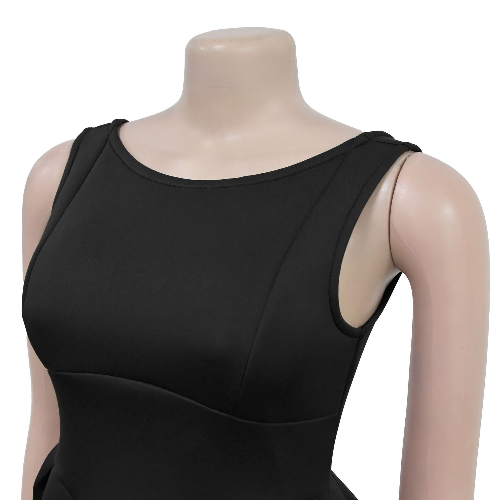 Fashionable women's Low Back retro sleeveless Backless A-line long dress 18