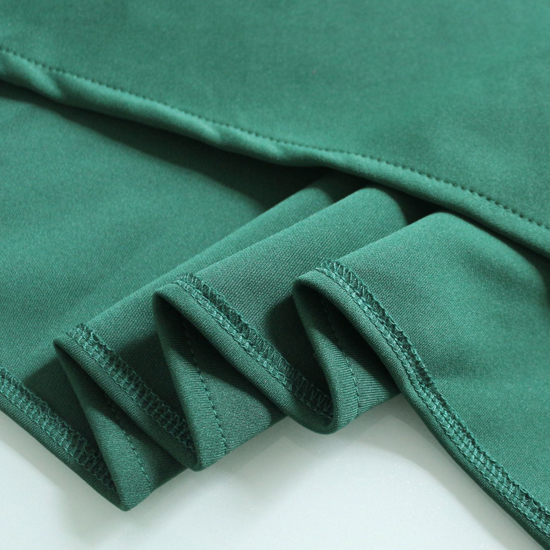 Spring Long-Sleeved High-Neck Slim Zipper Irregular Long Dress 12