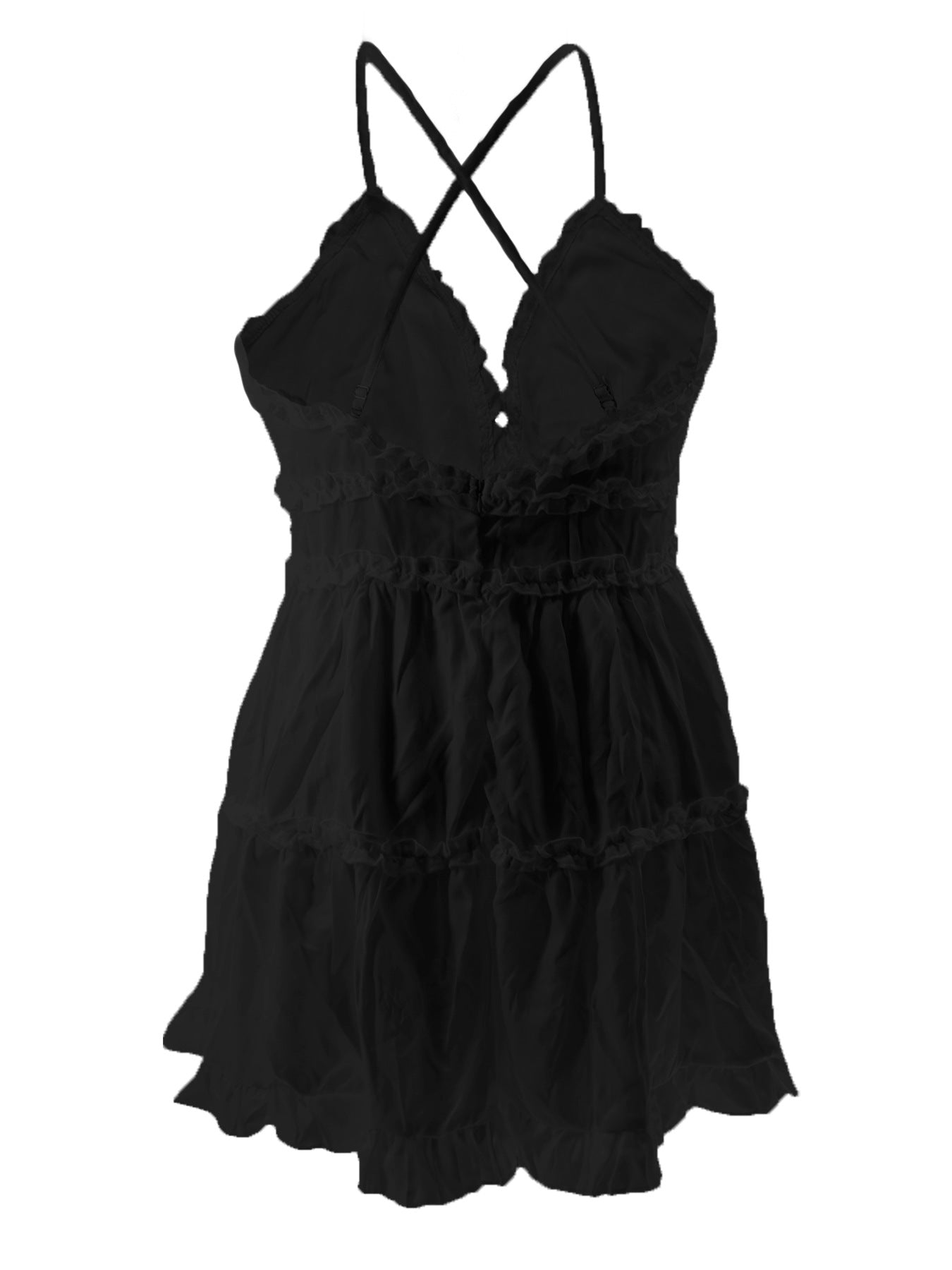 Summer Women Sexy Sleeveless Backless Smocked Dress 11