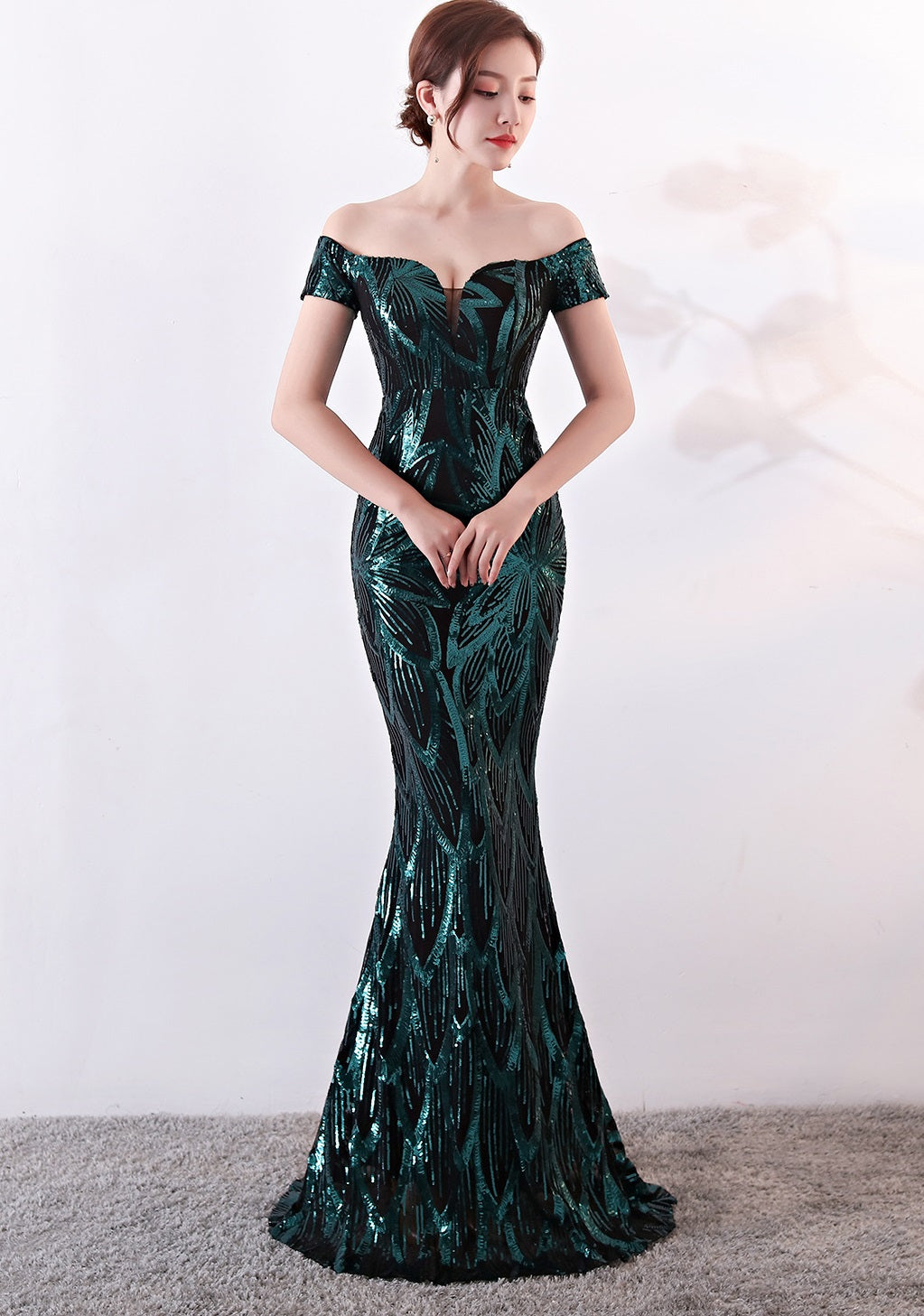 Sequins Sweetheart Mermaid Evening Dress