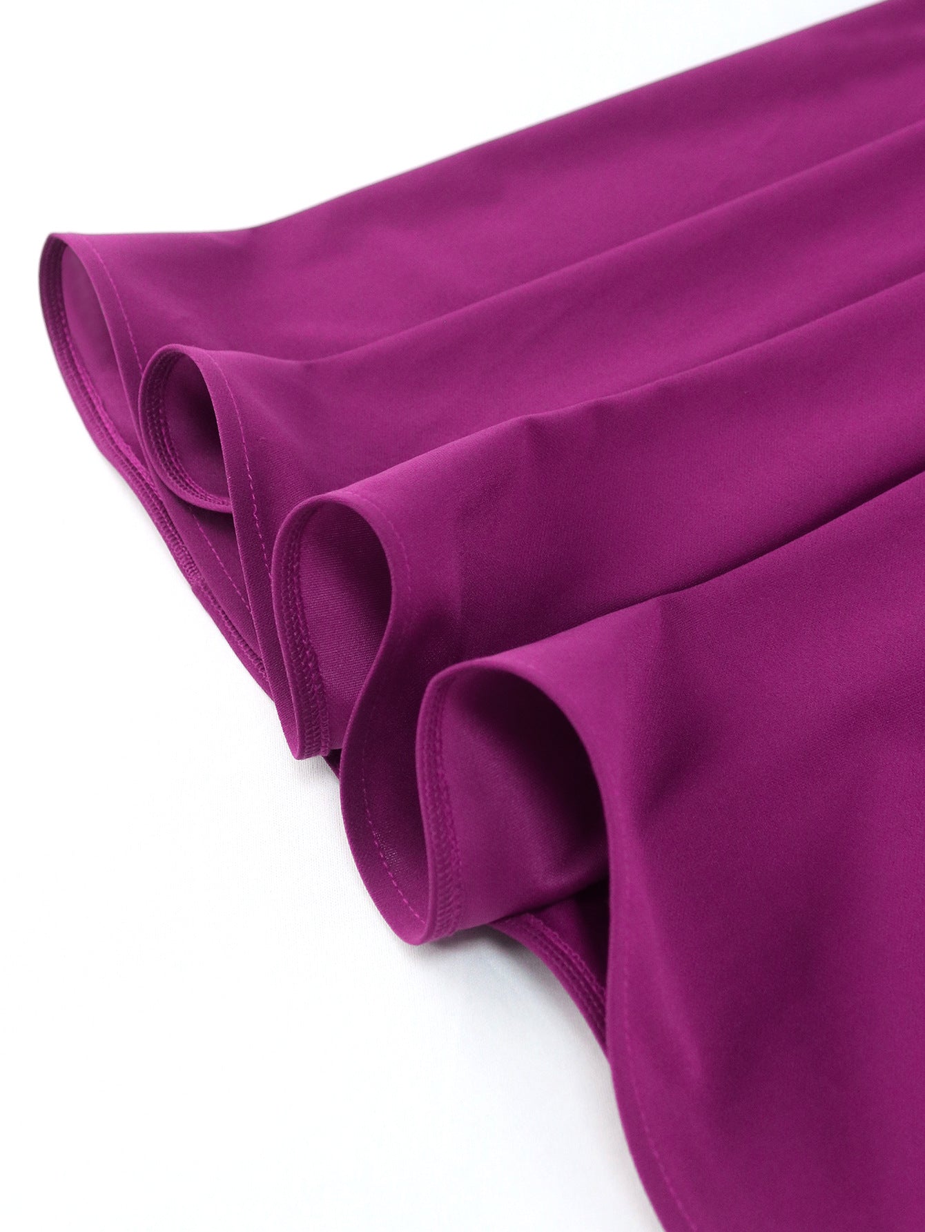 Lace Sleeves High Waist A-Line Dress 11