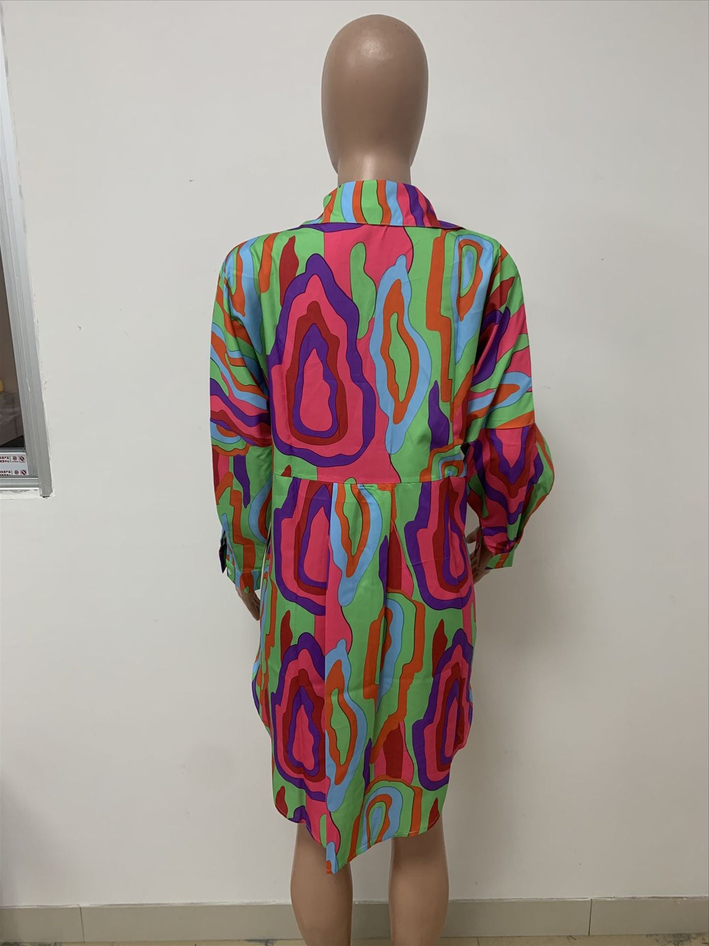 Women's Tie Dye Print Fashion Cardigan Dress 12
