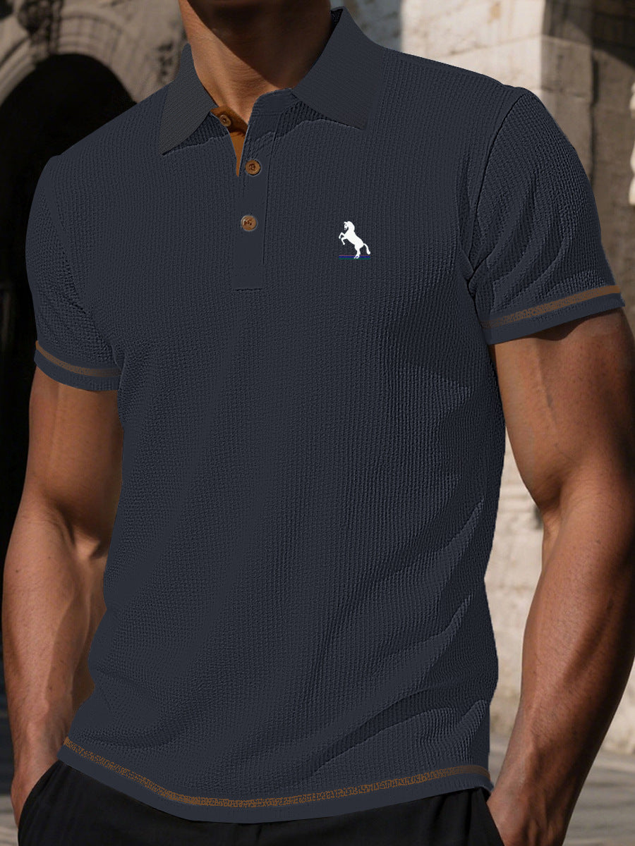 Men's Summer Solid Short Sleeve Printed T-Shirt 5