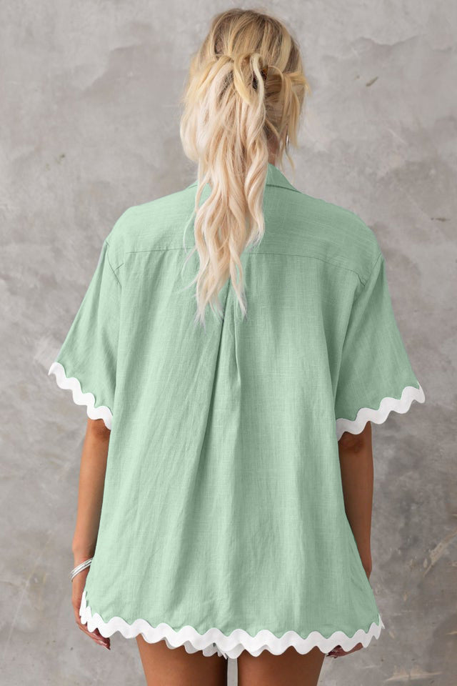 Women Shirt Casual Two Piece Set 19