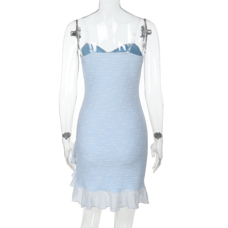 Strapless Transparent Strap Mini Dress 7