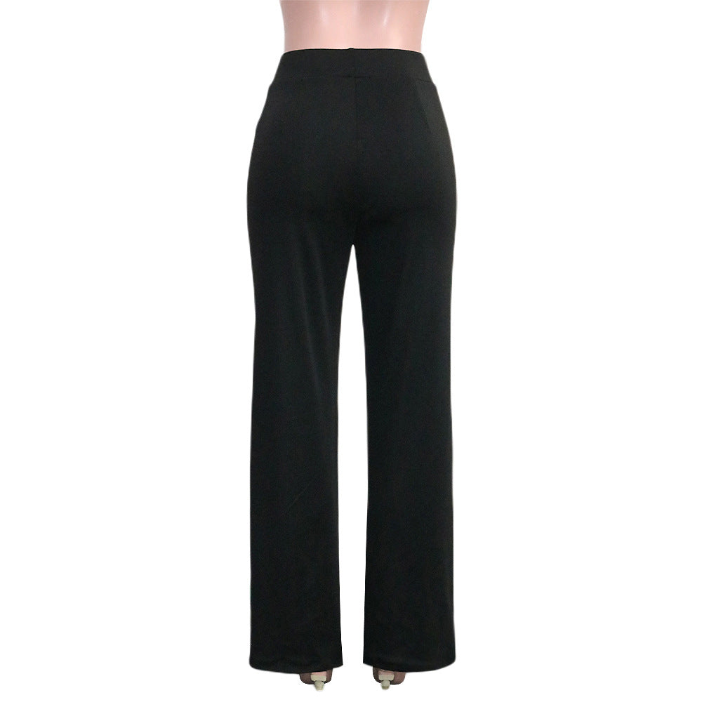 Women Fitted High Waist Style Bell Bottom Pants 15