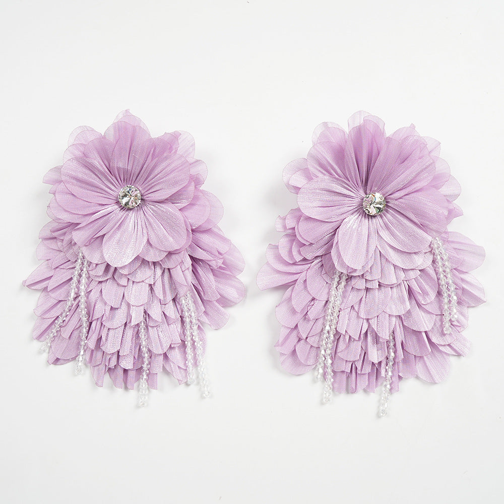 Plus Size African Women Floral Pleated Long-Sleeve Dress 15