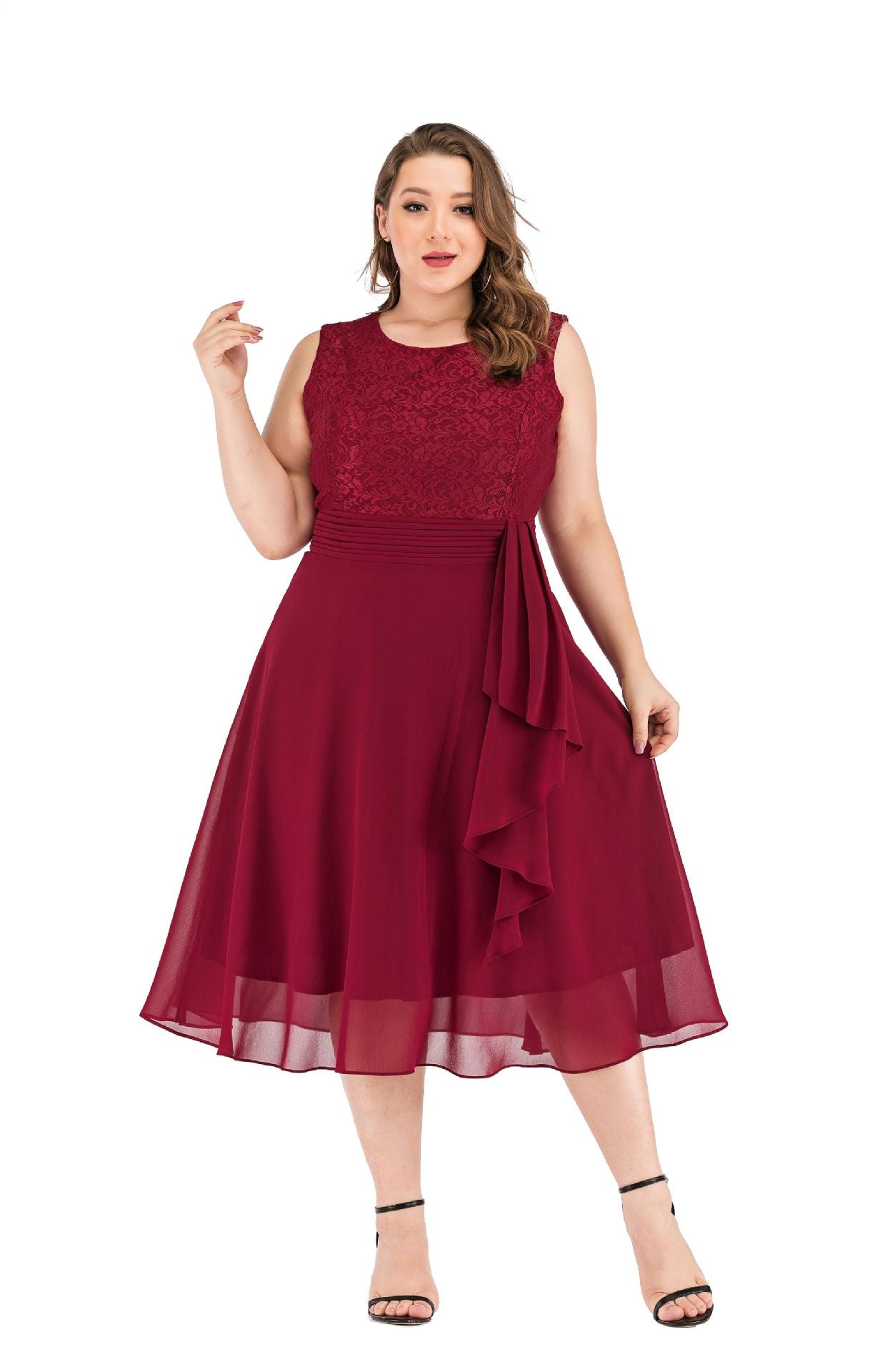 Women chiffon lace dress 88