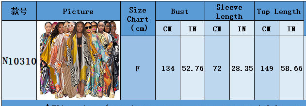 Women Printed Loose Casual Kimono Long Sleeve Robe 32