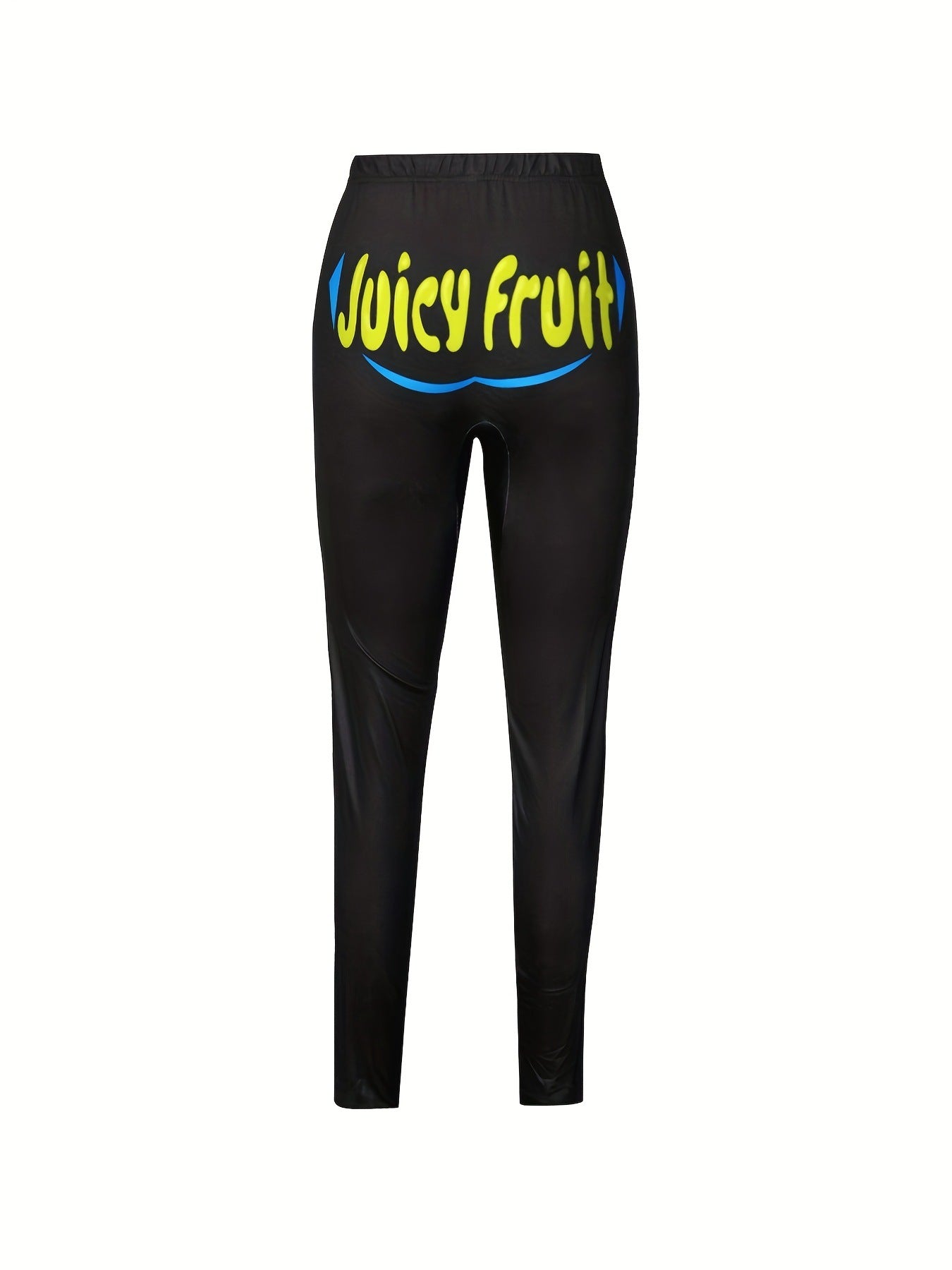 Casual Tight Fitting Letter Printed Trousers Yoga Pants 35