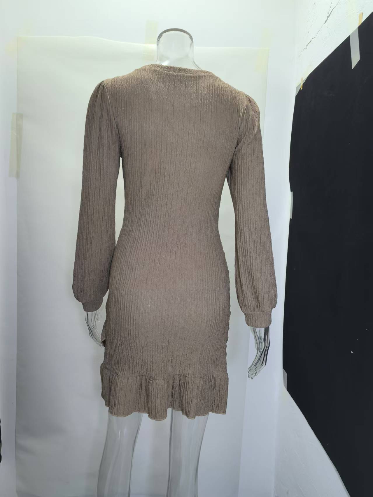 Women long-sleeved knitting dress 13