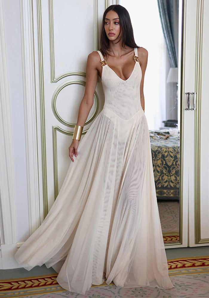 Women autumn sexy mesh dress