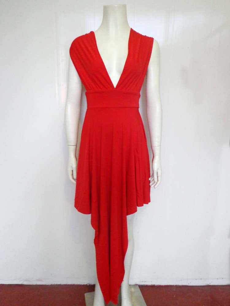 Women V Backless Irregular Sexy Dress 7