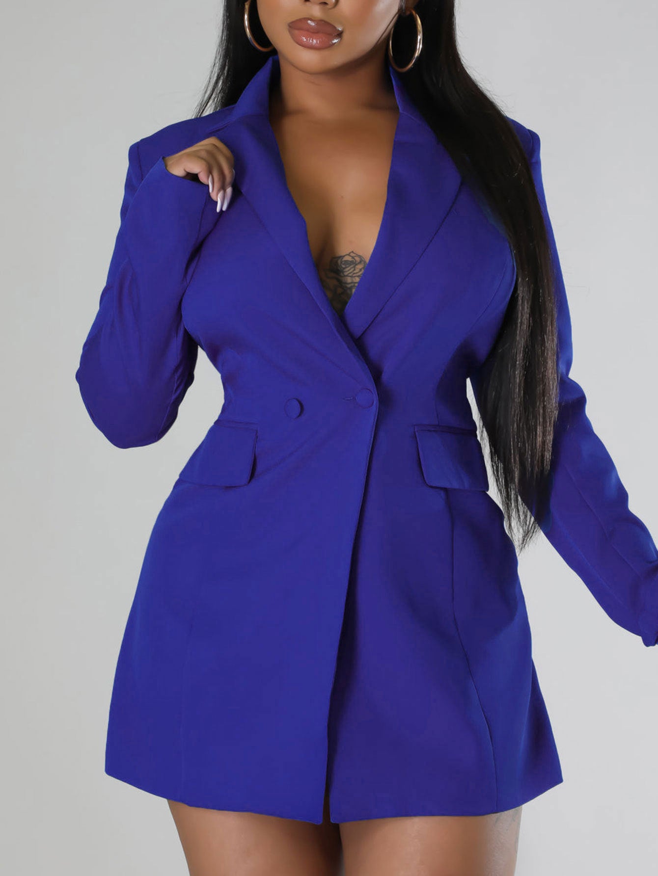 Women Fashion V-neck Long-sleeved Jumpsuit