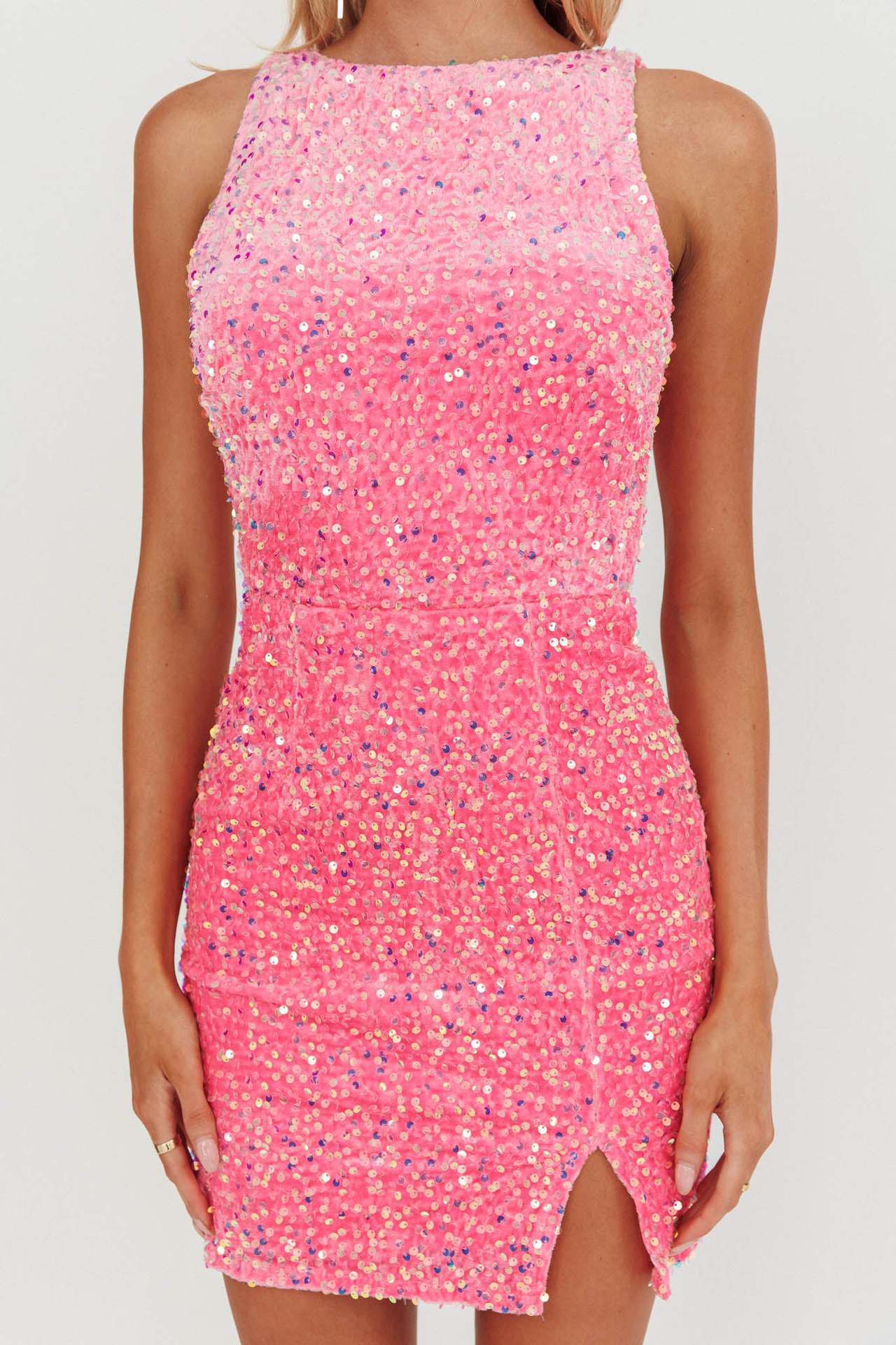 Women Sexy Backless Sequin Bodycon Dress 13