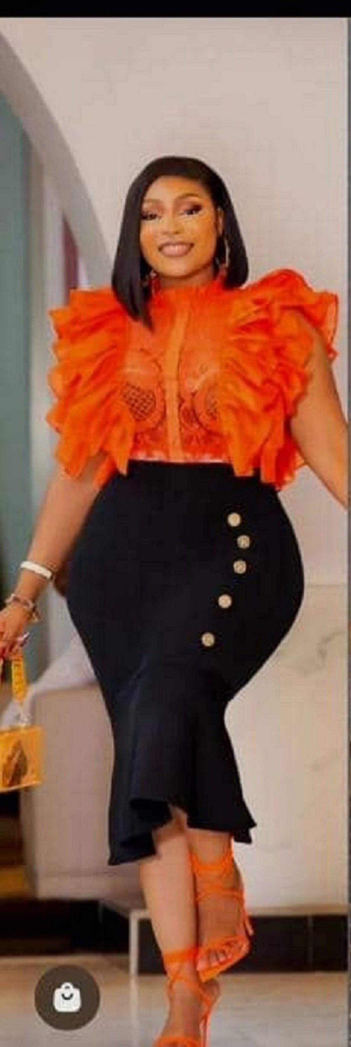 Women Summer French Ruffle Patchwork Crochet Hollow Stand Collar Lace Shirt 7