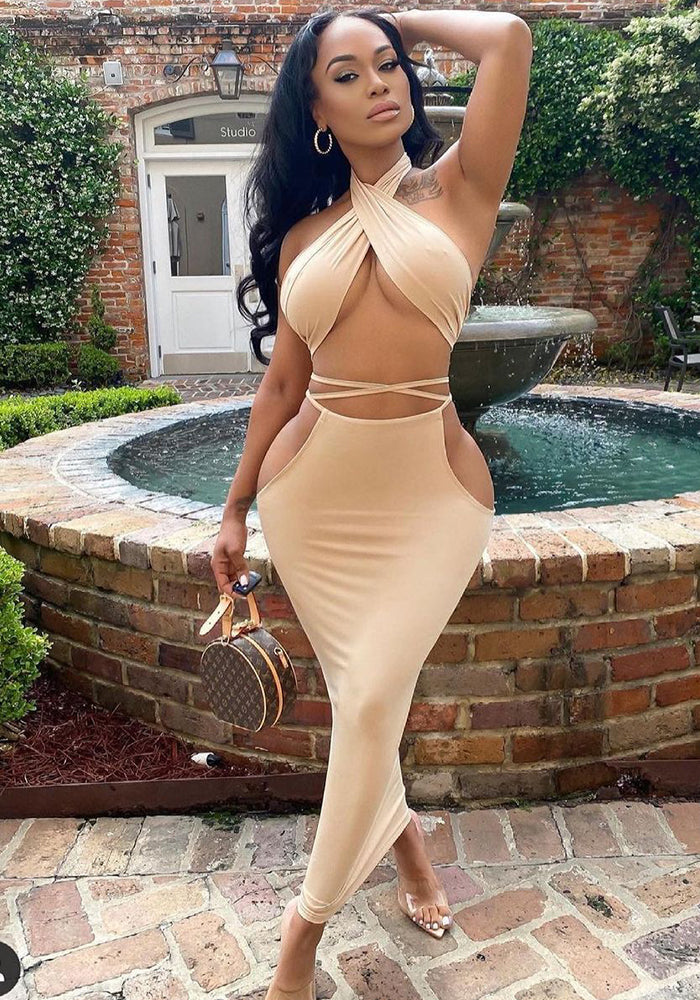 Women's sexy dress Lace-Up multi-wear nightclub dress