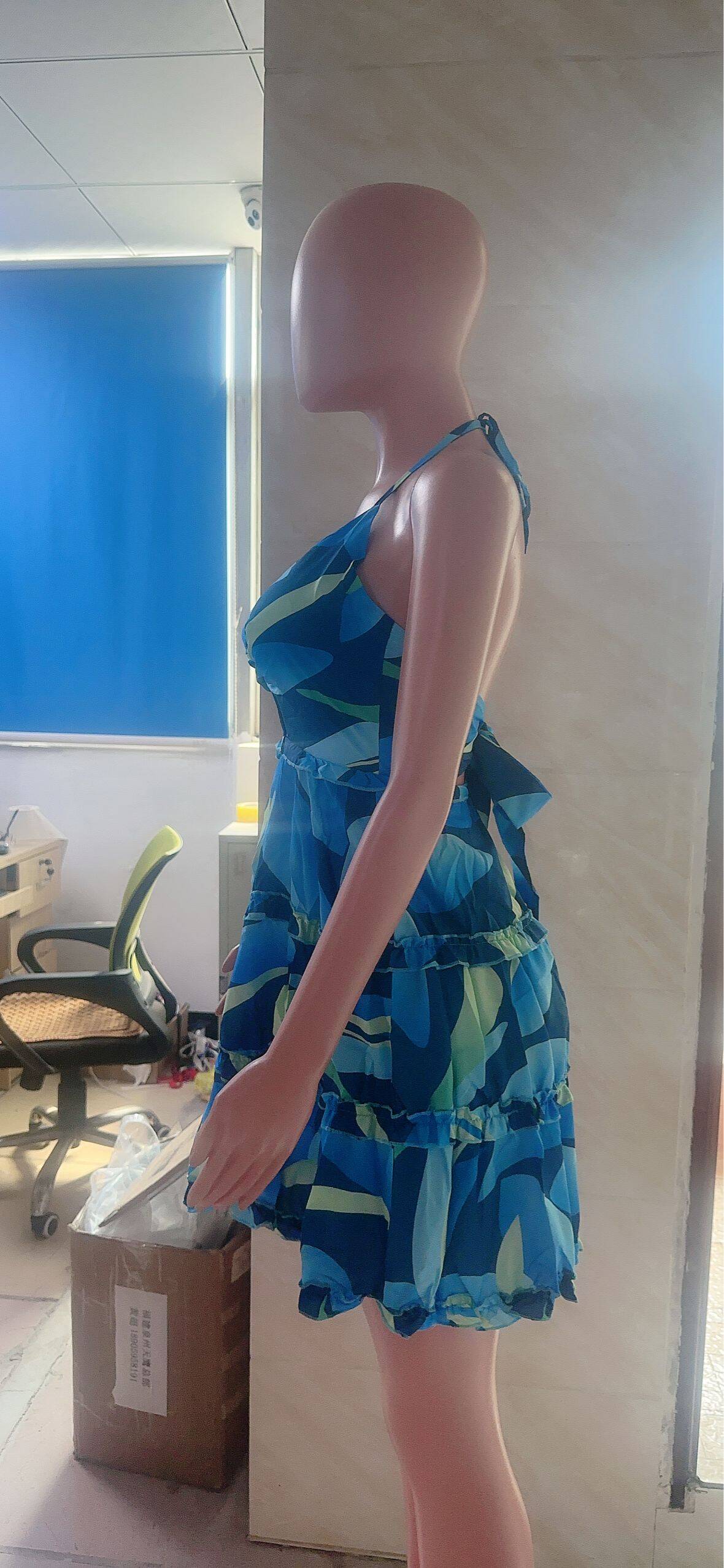 Strappy Printed Ruffle Dress 6