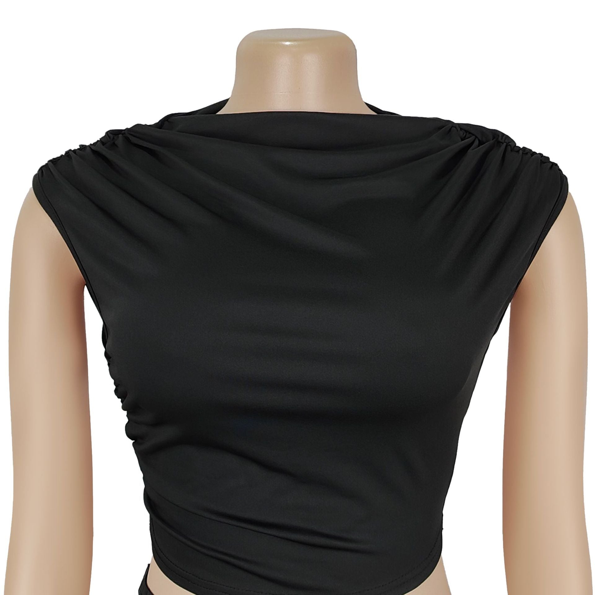 Women Casual Sleeveless Crop Top and Two-Piece Pants Set 13