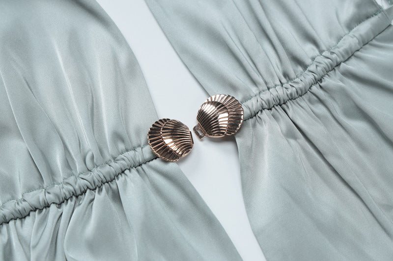 Women's Summer Solid Color Halter Neck Fashion Two-Piece Skirt Set 12