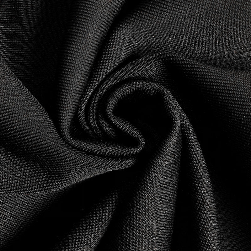 Ruffle Bandage Dress Fashionable And Elegant Off Shoulder Strapless Black Formal Party Dress 11