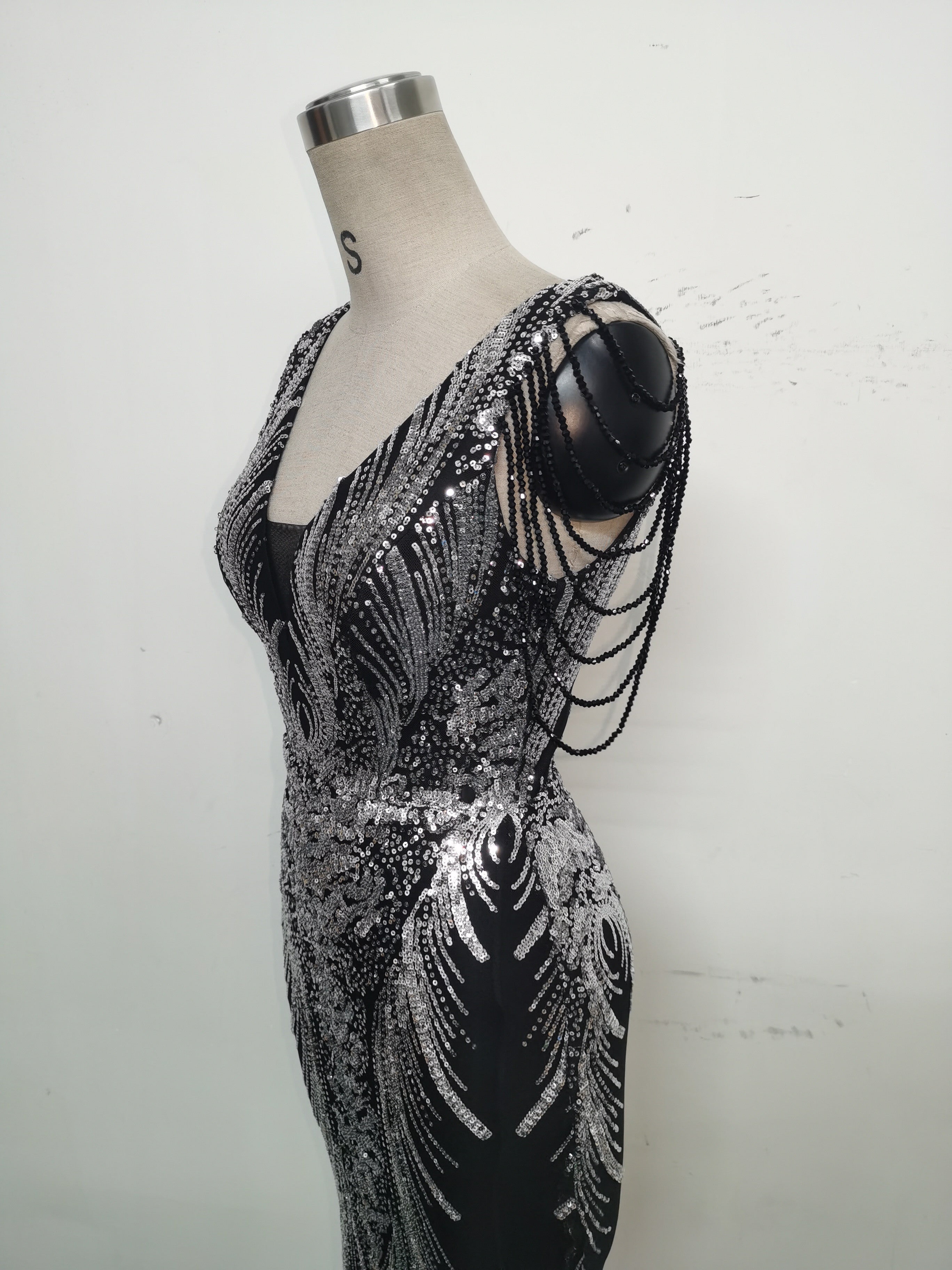 Sexy Rhinestone Chain Sequins Evening Dress 27